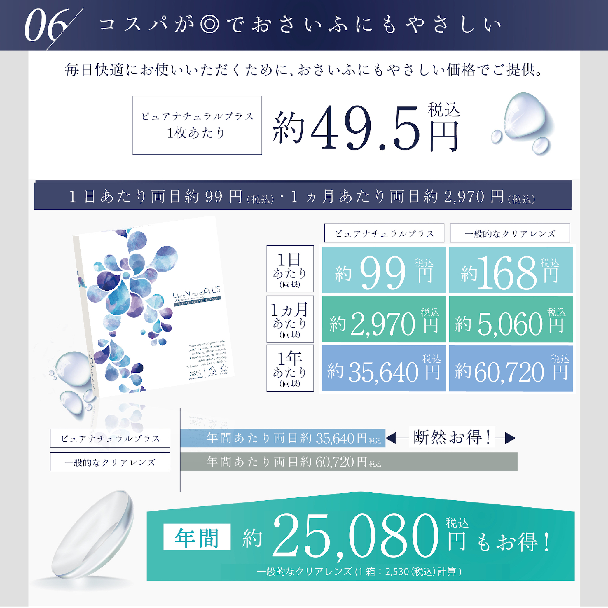 Pure Natural PLUS 38% 1day 30P ピュアナチュラルプラス UVモイスト